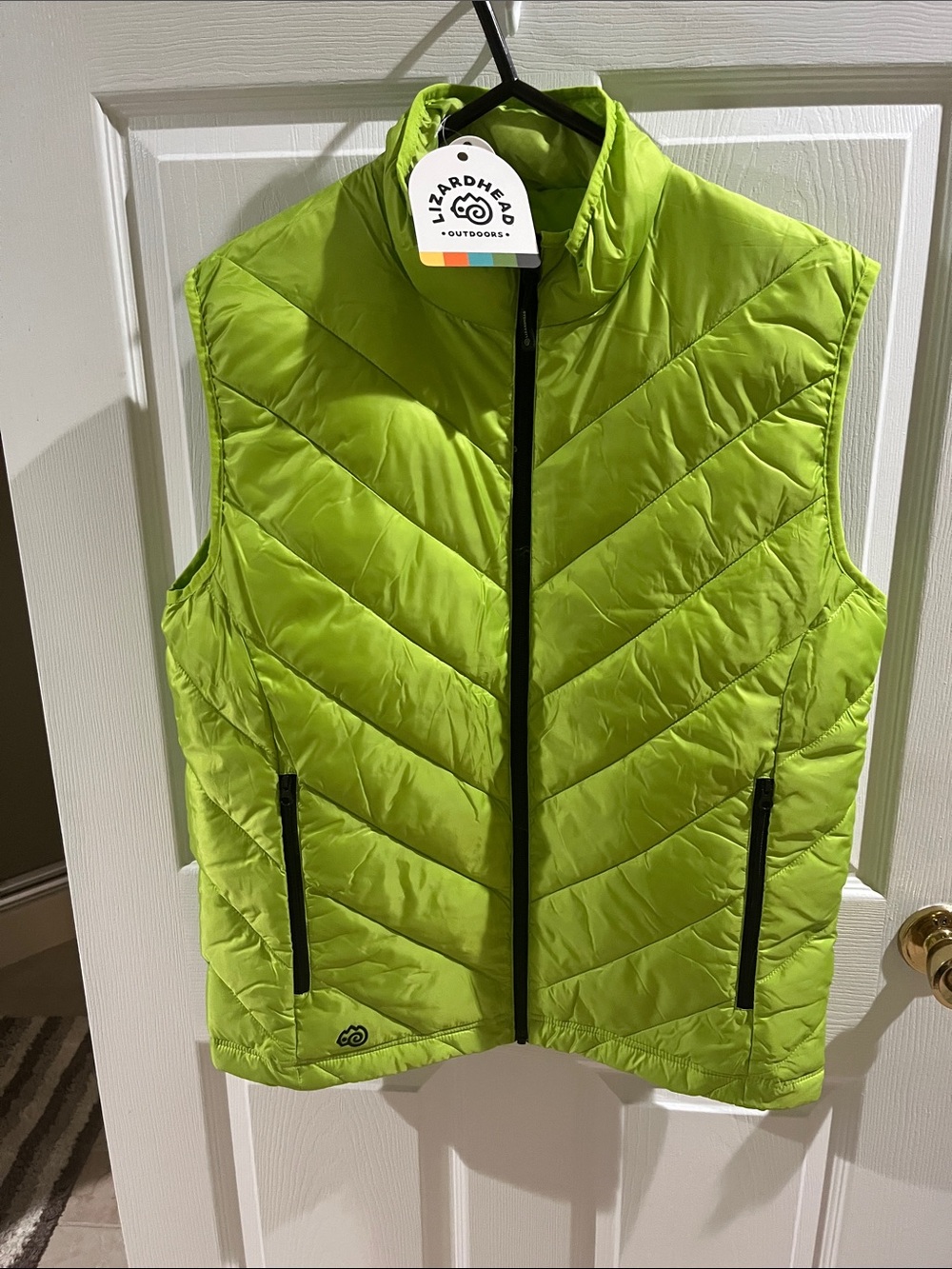 Mens Lime Green Puffer Vest n/w/t